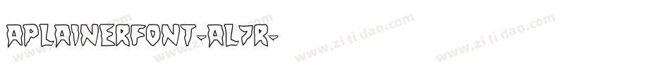 APlainerFont-aL7R字体转换