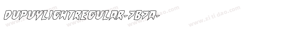 DupuylightRegular-7B7A字体转换