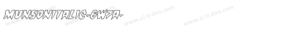 MunsonItalic-6w7A字体转换