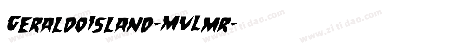 GeraldoIsland-MVLmr字体转换