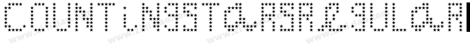 CountingStarsRegular-Lqdg字体转换