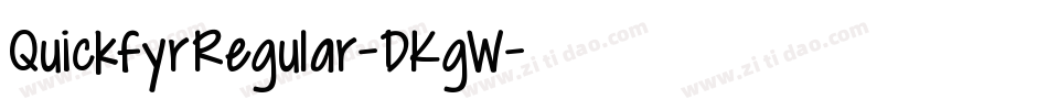 QuickfyrRegular-DKgW字体转换