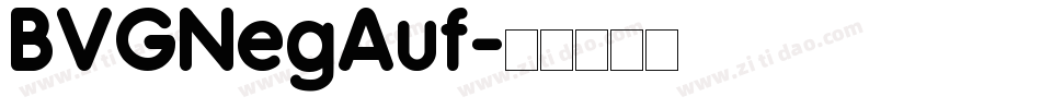 BVGNegAuf字体转换