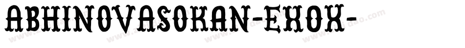 AbhinovAsokan-eXOx字体转换