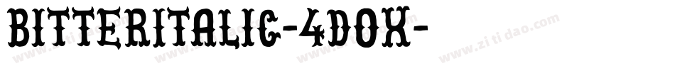 BitterItalic-4dOx字体转换
