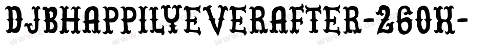 DjbHappilyeverafter-26oX字体转换