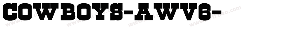 Cowboys-AWV6字体转换