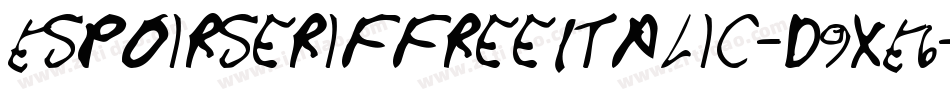 EspoirseriffreeItalic-d9xE6字体转换