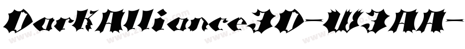 DarkAlliance3D-W3AA字体转换