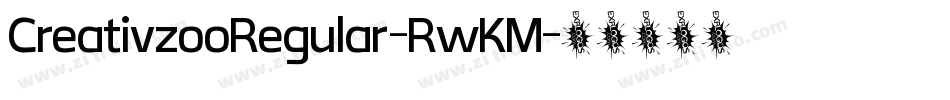 CreativzooRegular-RwKM字体转换