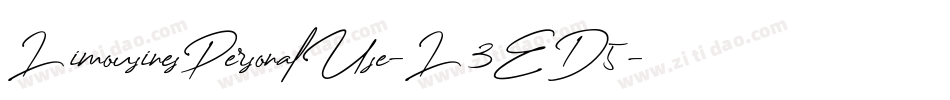 LimousinesPersonalUse-L3ED5字体转换