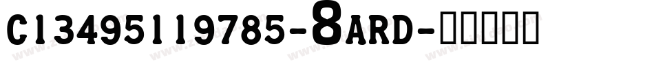 Carditalight-8ARD字体转换