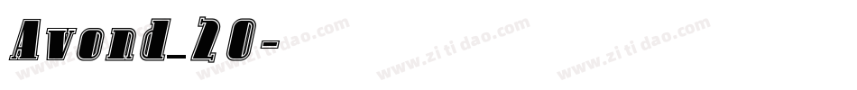 Avond_20字体转换