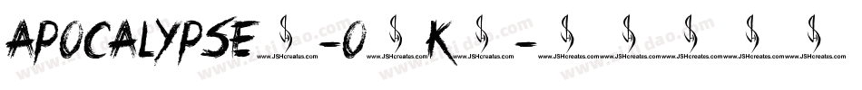 Apocalypse1-o1K0字体转换 Apocalypse1-o1K0字体转换