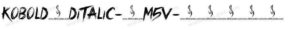 Kobold3DItalic-6m5v字体转换