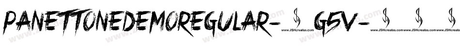PanettoneDemoRegular-7G5V字体转换