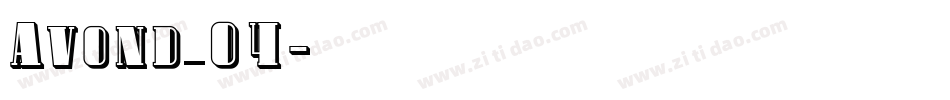 Avond_04字体转换