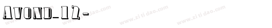 Avond_12字体转换