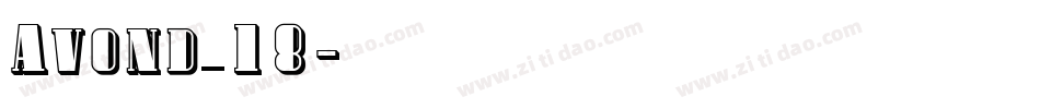 Avond_18字体转换