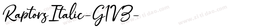 RaptorsItalic-G1VZ字体转换