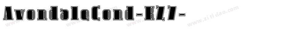 AvondaleCond-KZ7字体转换