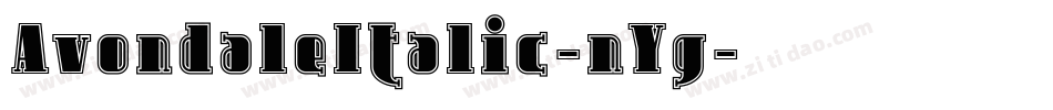 AvondaleItalic-nYg字体转换