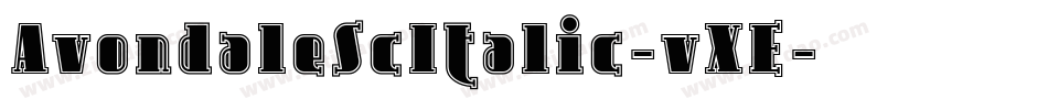 AvondaleScItalic-vXE字体转换