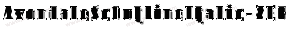 AvondaleScOutlineItalic-7EK字体转换