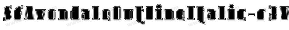 SfAvondaleOutlineItalic-r3V8字体转换 SfAvondaleOutlineItalic-r3V8字体转换