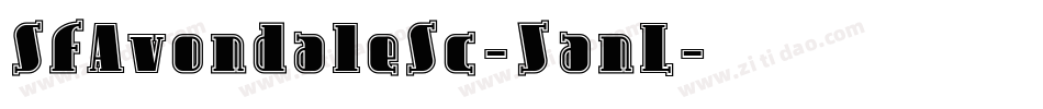SfAvondaleSc-5anL字体转换