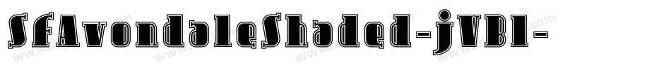 SfAvondaleShaded-jVBl字体转换