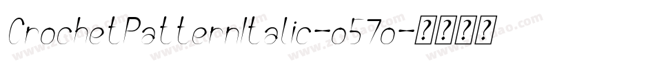 CrochetPatternItalic-o57o字体转换