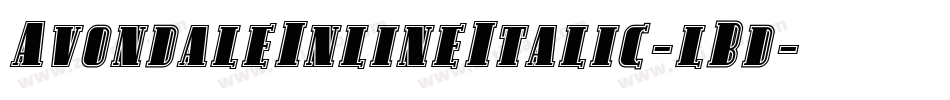AvondaleInlineItalic-lBd字体转换