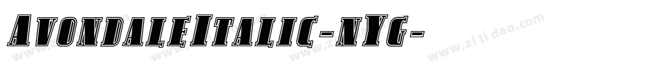 AvondaleItalic-nYg字体转换