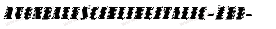 AvondaleScInlineItalic-2Dd字体转换 AvondaleScInlineItalic-2Dd字体转换