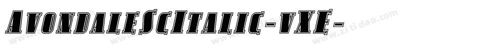 AvondaleScItalic-vXE字体转换