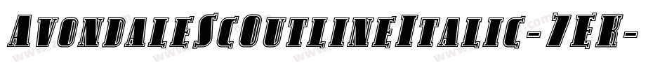 AvondaleScOutlineItalic-7EK字体转换