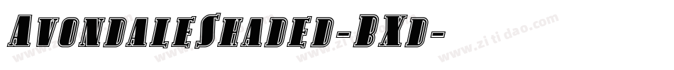 AvondaleShaded-BXd字体转换