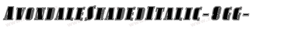 AvondaleShadedItalic-8gg字体转换
