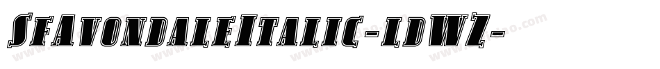 SfAvondaleItalic-ldWZ字体转换