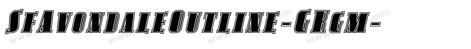 SfAvondaleOutline-GKgm字体转换