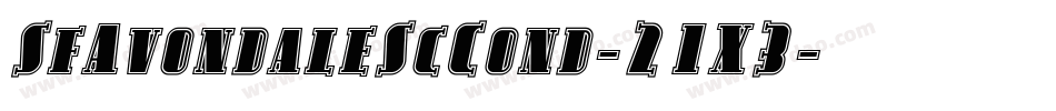SfAvondaleScCond-21X3字体转换