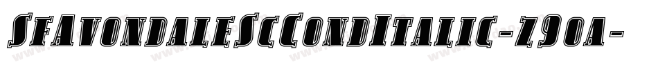 SfAvondaleScCondItalic-z9oa字体转换 SfAvondaleScCondItalic-z9oa字体转换