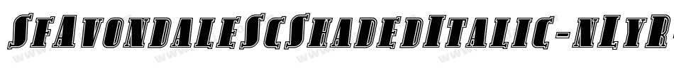 SfAvondaleScShadedItalic-nLyR字体转换