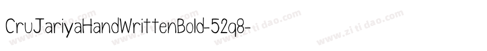 CruJariyaHandWrittenBold-52q8字体转换