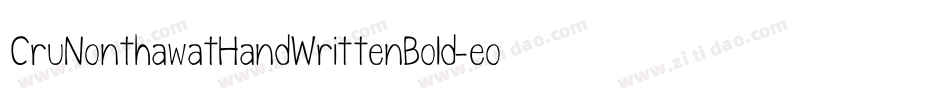 CruNonthawatHandWrittenBold-eoBB字体转换
