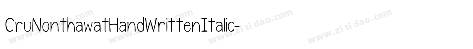 CruNonthawatHandWrittenItalic-agl9字体转换