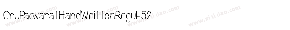 CruPaowaratHandWrittenRegul-52ZG字体转换