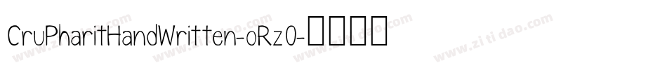 CruPharitHandWritten-oRz0字体转换