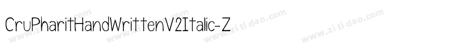 CruPharitHandWrittenV2Italic-Zg38字体转换